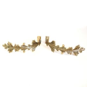 Pair of Brass Curtain Tie Back Hooks